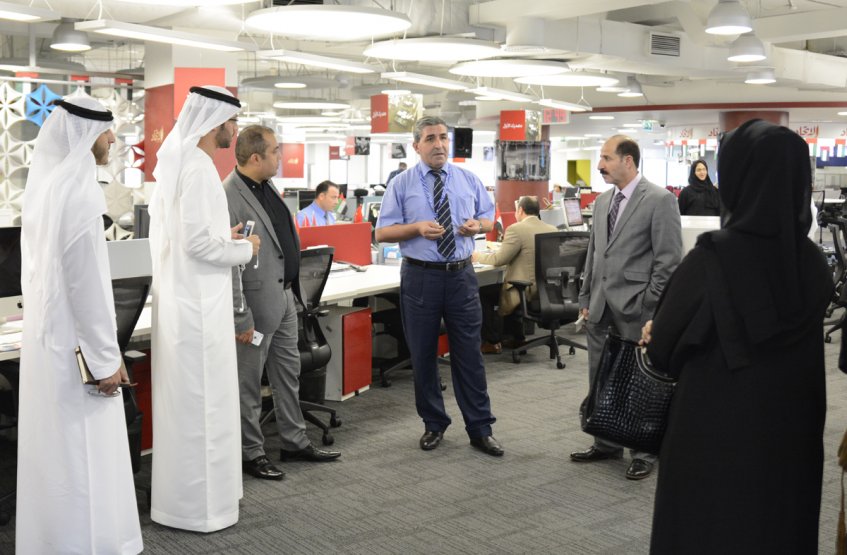 The AAU Delegation Visits the Al Ittihad Newspaper