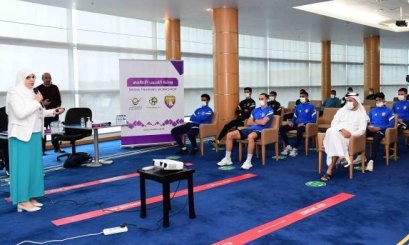 “AL ZAEEM” organizes a media training workshop for players in cooperation with Al Ain University